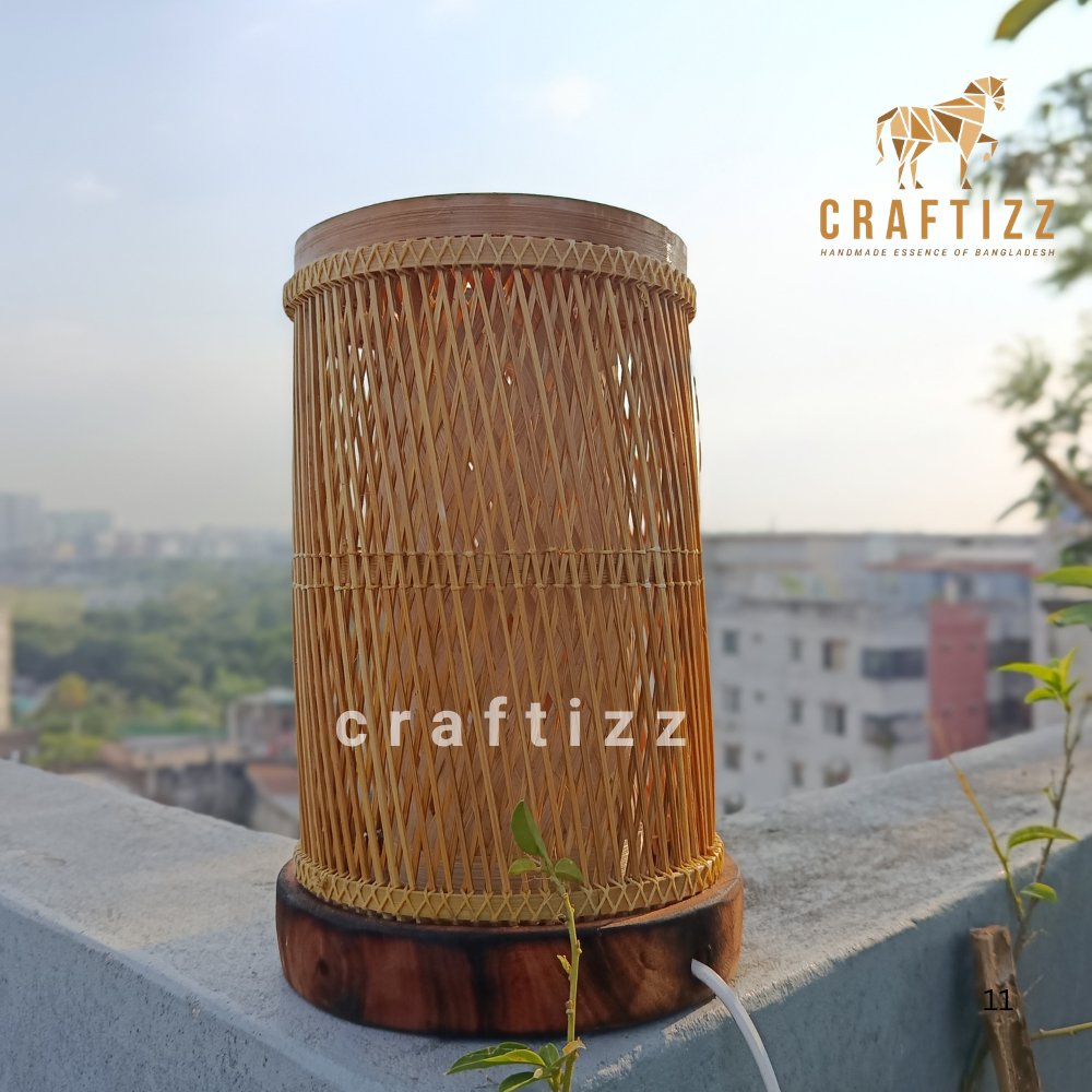 Handmade Bamboo Table Lamp Shade - Image 4