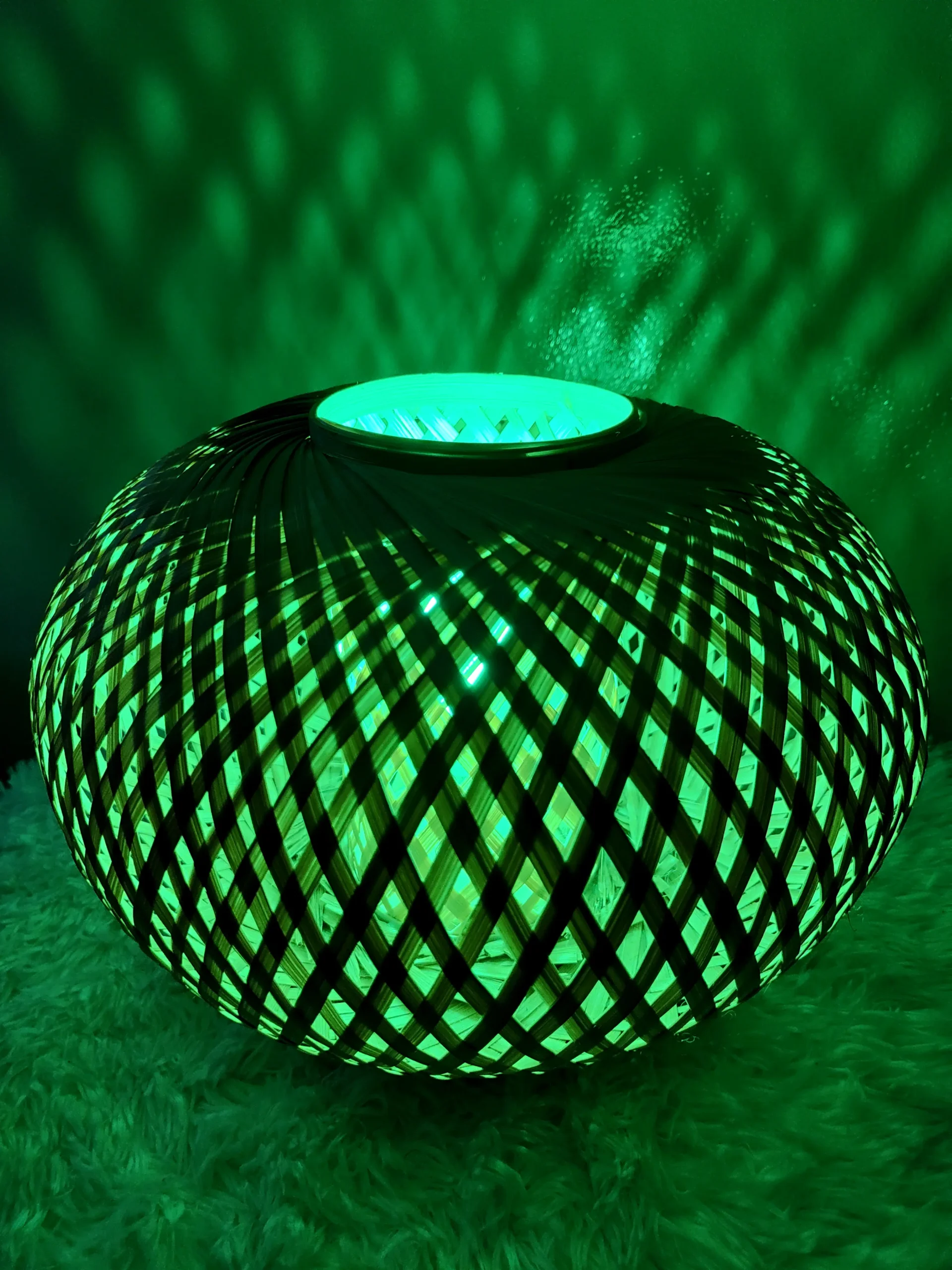 Ellipse Double Layer Bamboo Table Lamp Shade - Image 3