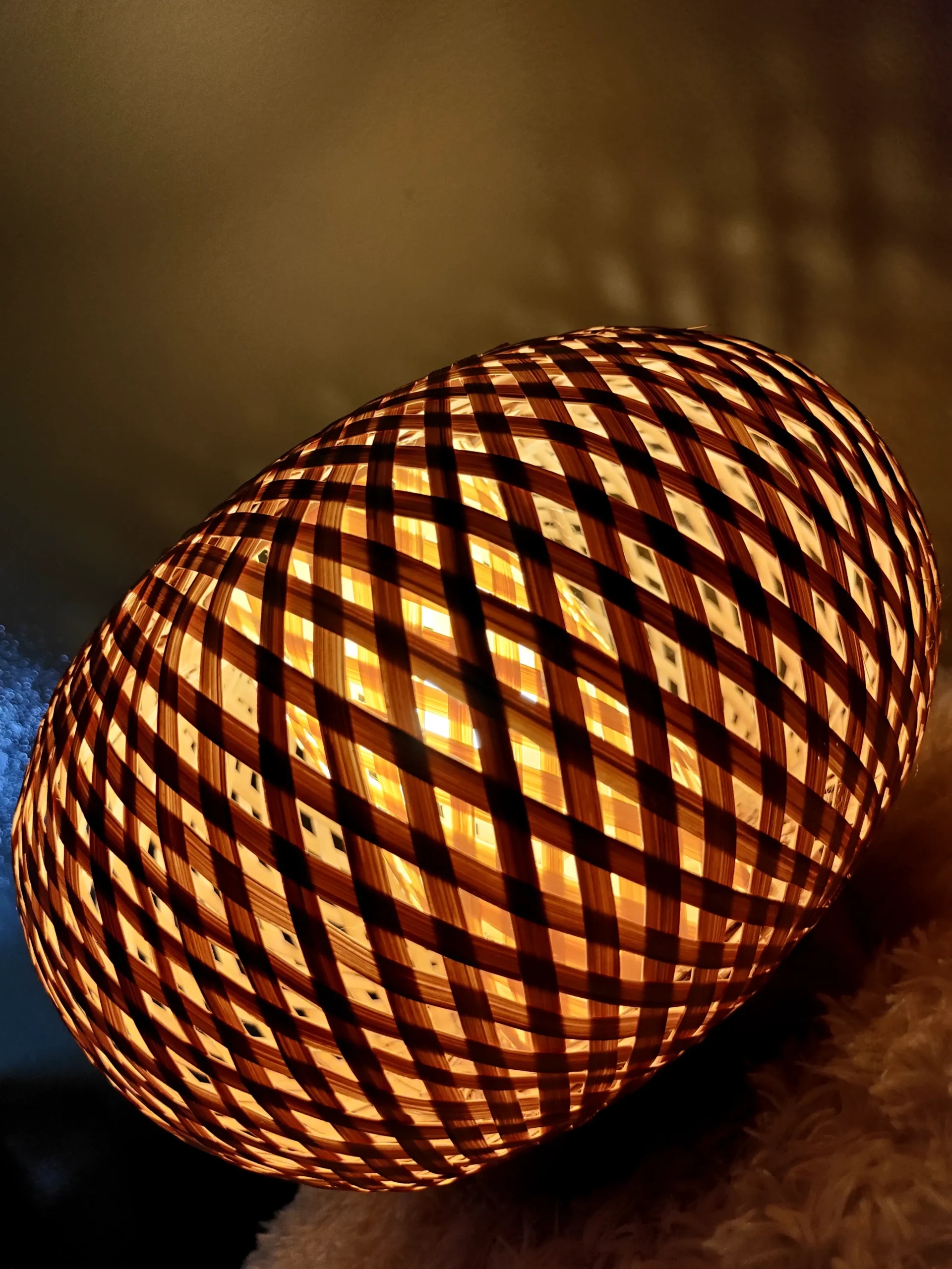 Ellipse Double Layer Bamboo Table Lamp Shade - Image 2