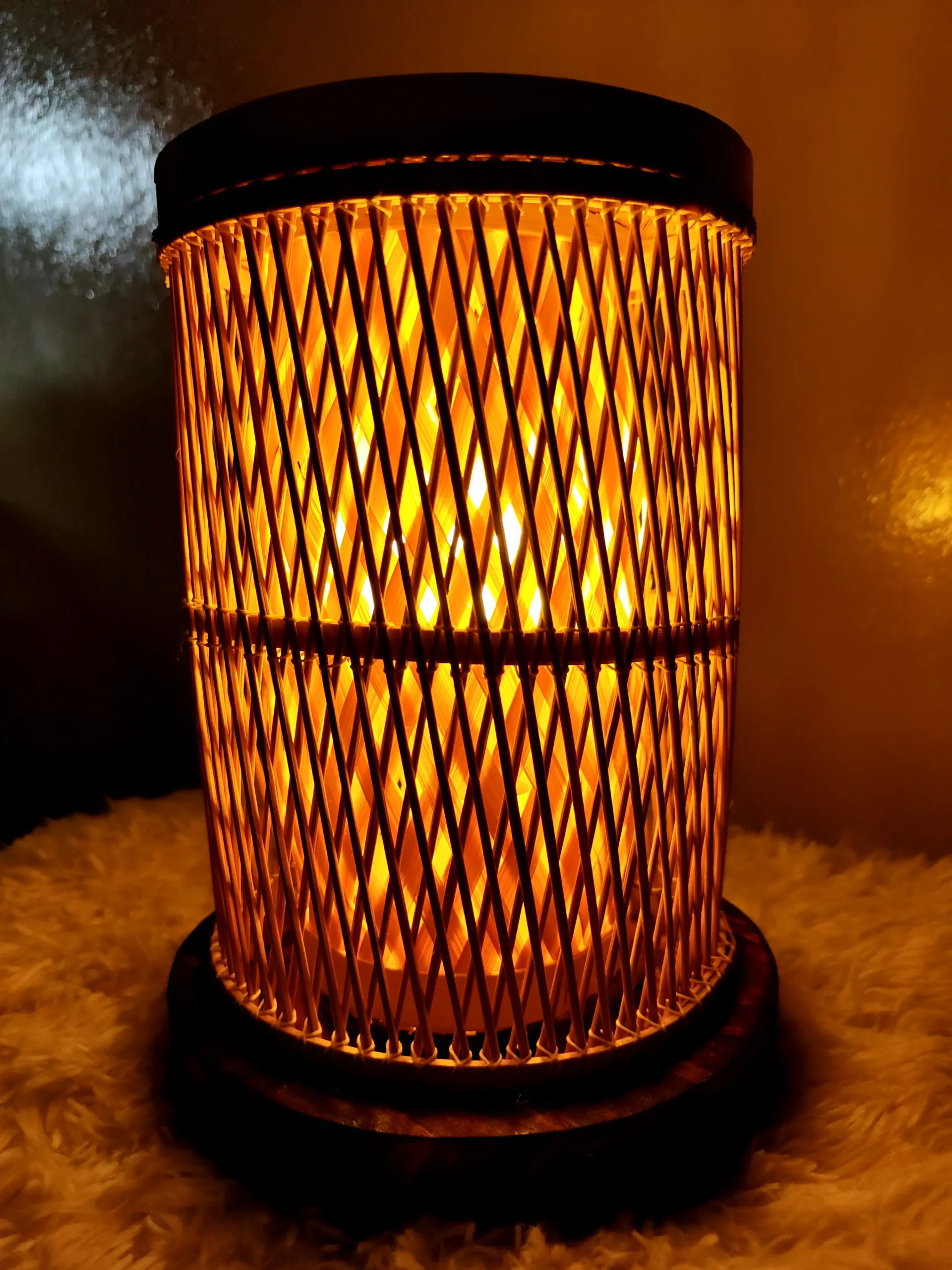 Handmade Bamboo Table Lamp Shade - Image 6
