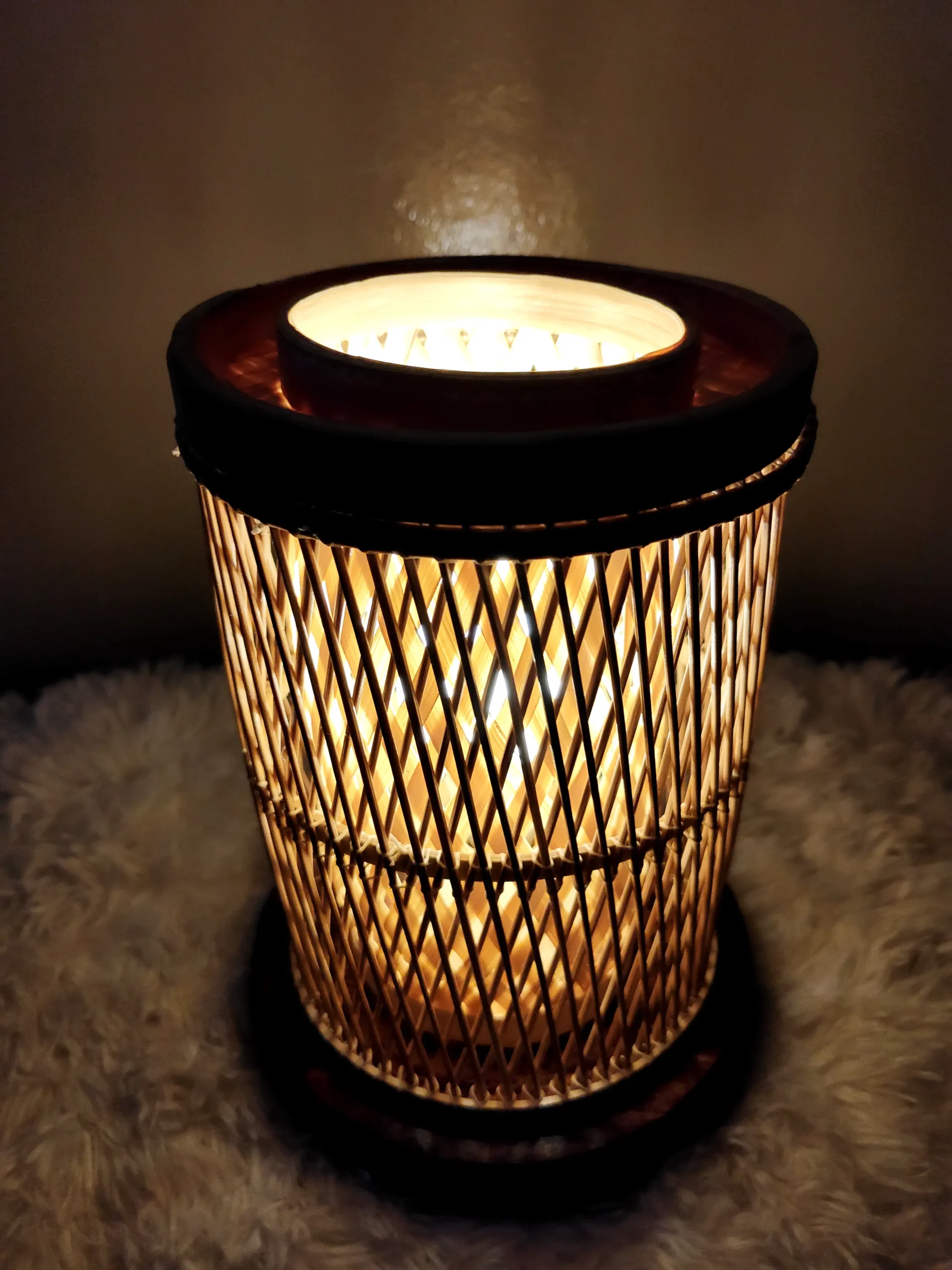 Handmade Bamboo Table Lamp Shade - Image 5
