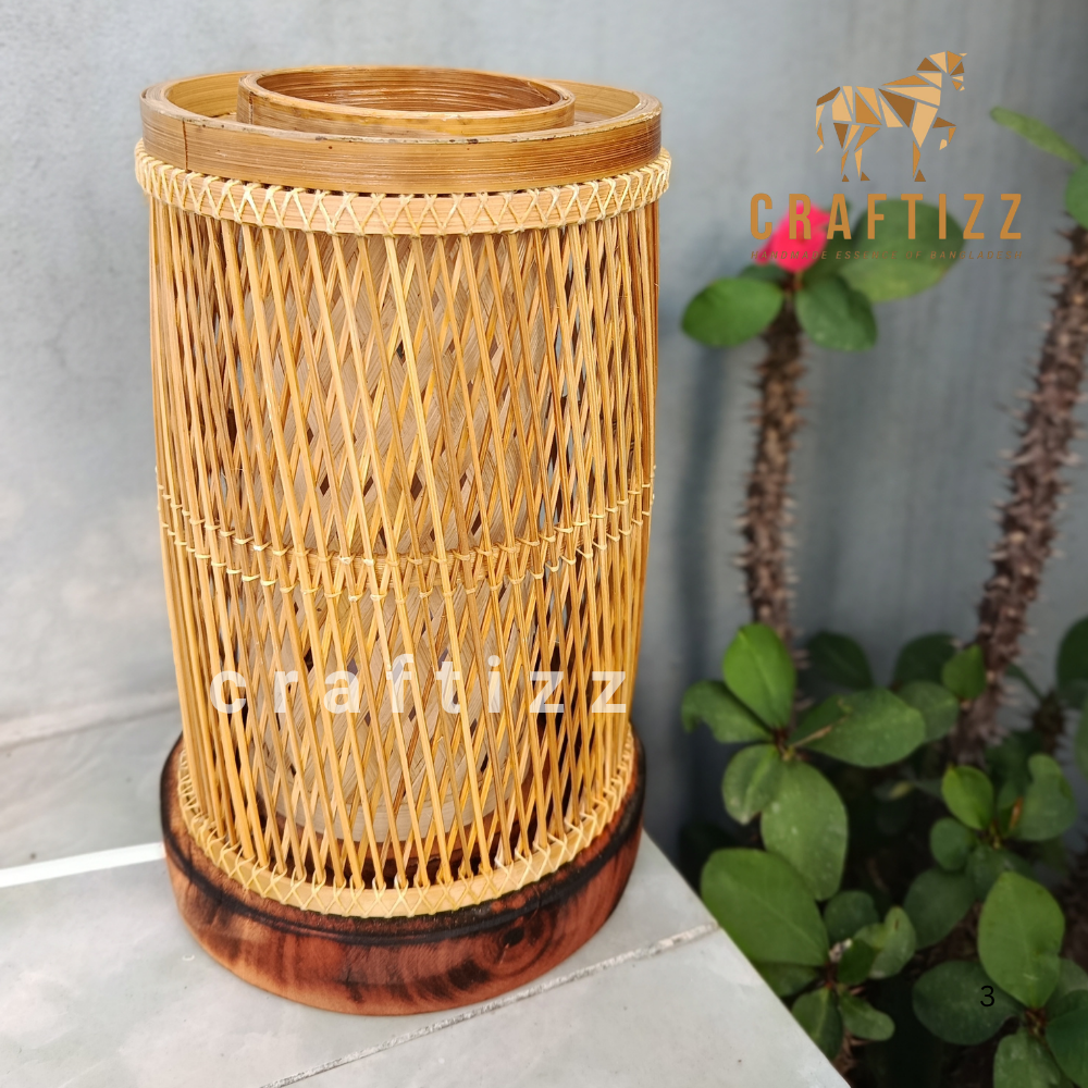 Handmade Bamboo Table Lamp Shade - Image 3