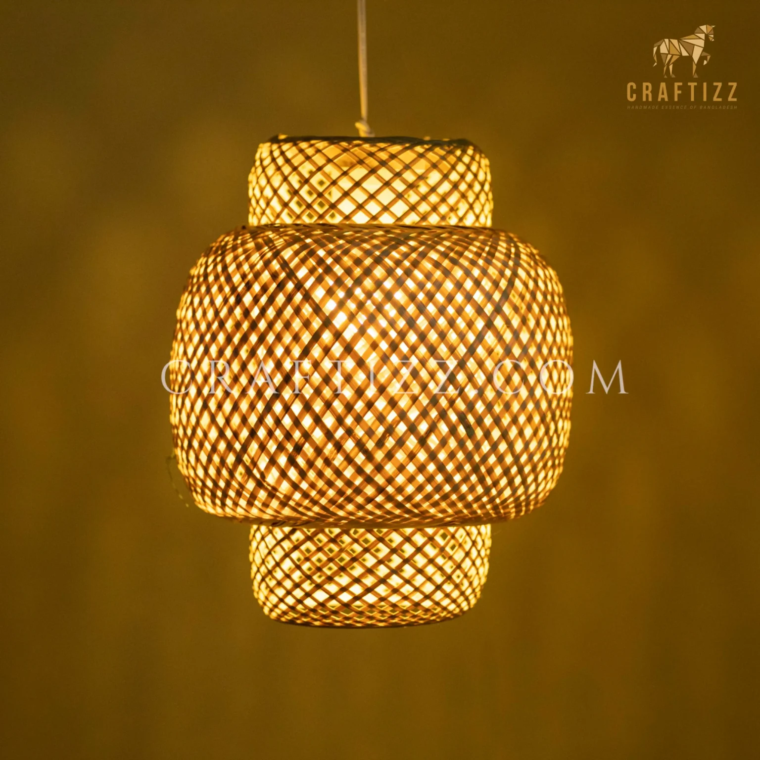 Premium Double Layer Ceiling Hanging Bamboo Lamp Shade
