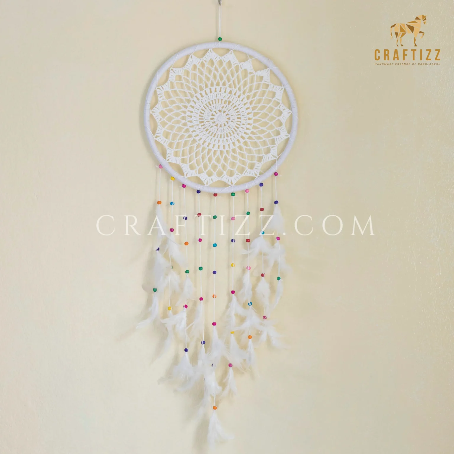 Premium Quality Vintage White Feather Dream Catcher