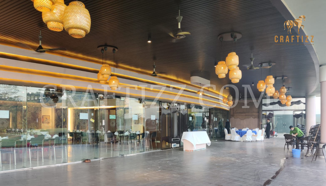 Premium Double Layer Ceiling Hanging Bamboo Lamp Shade - Image 3