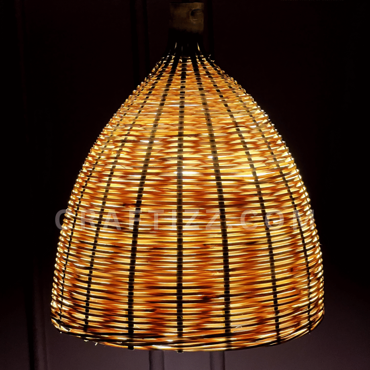 Bamboo Made Ceiling Hanging Lamp Shade Design-2