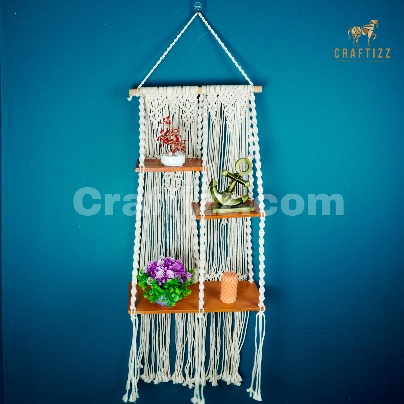 Macrame Wall Hanging Shelf