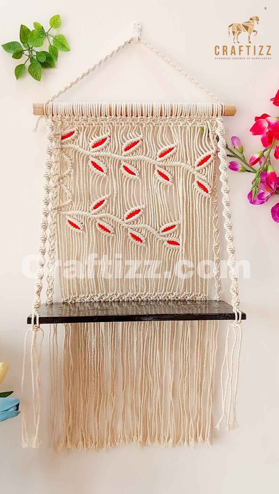 Macrame Wall Hanging Shelf