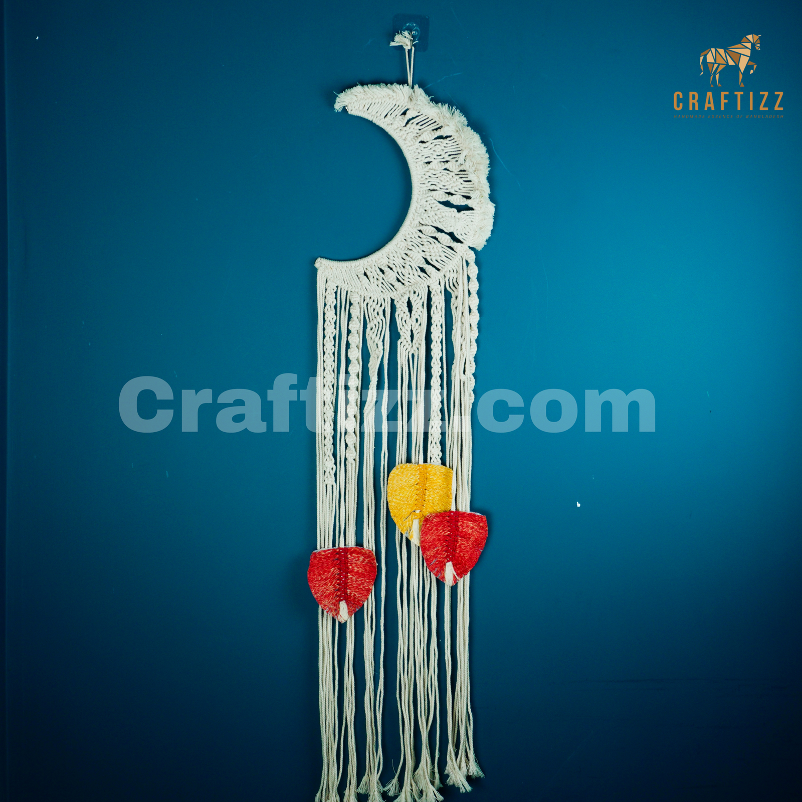 Macrame Mandala Moon Wall Hanging